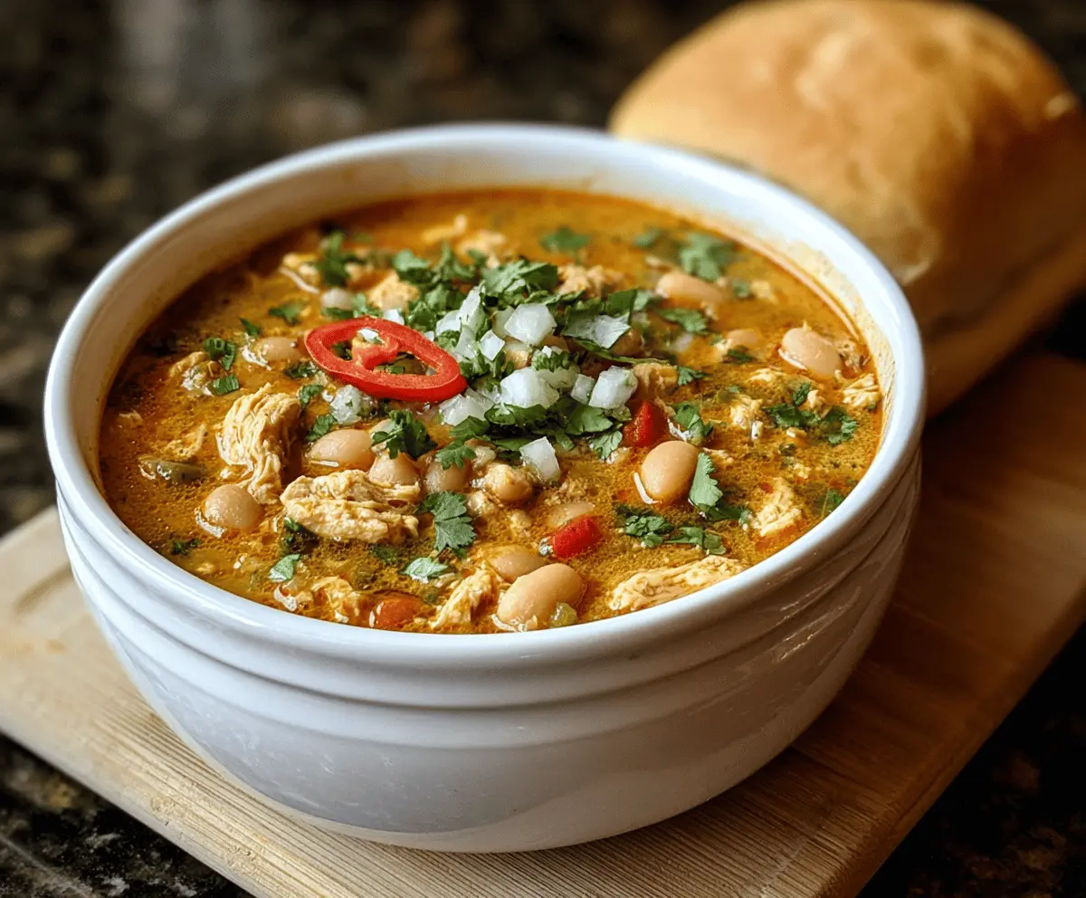 Easy Cajun White Chicken Chili Recipe with Spicy Flavor