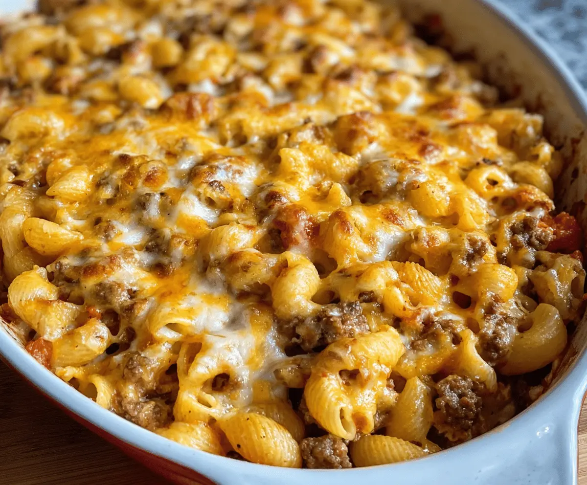 Cheesy Hamburger Casserole Bake for Busy Weeknights