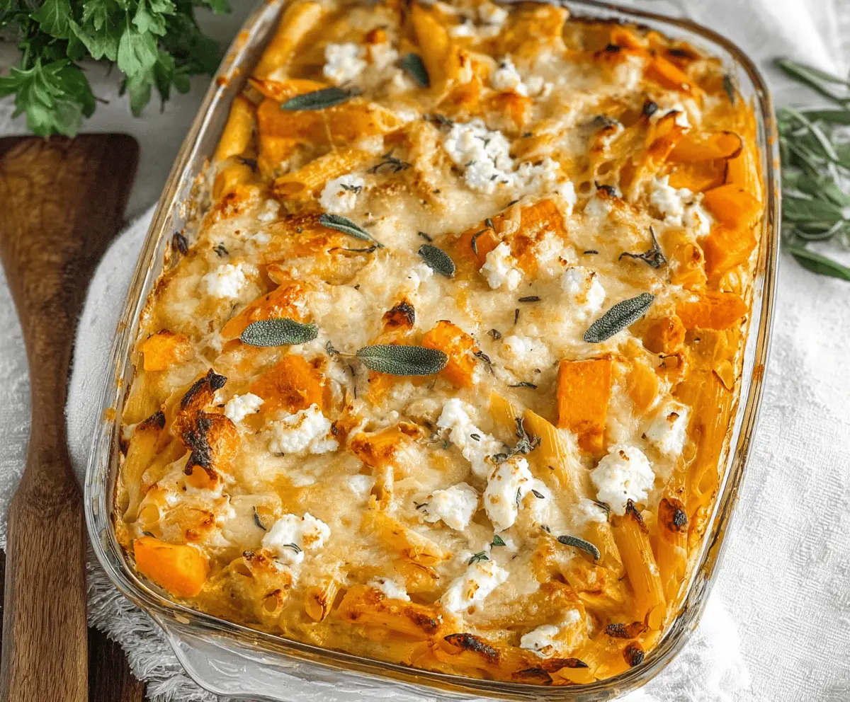 Cheesy Pumpkin Ricotta Pasta Bake