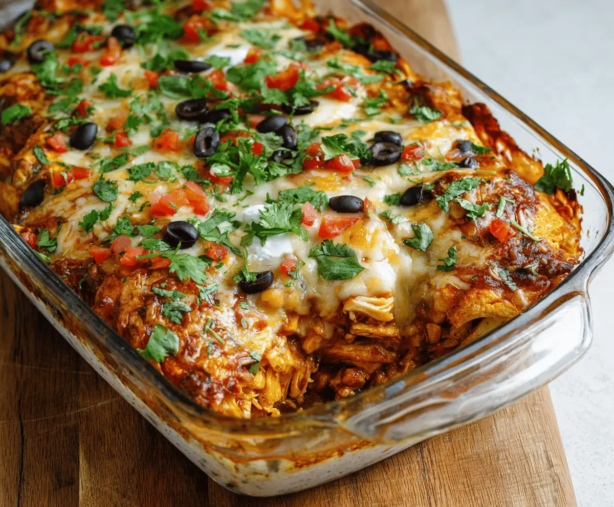 Easy Chicken Burrito Casserole Recipe – Quick & Delicious Dinner