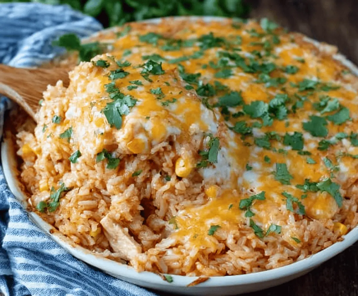 Chicken Enchilada Rice Casserole (35 minutes)