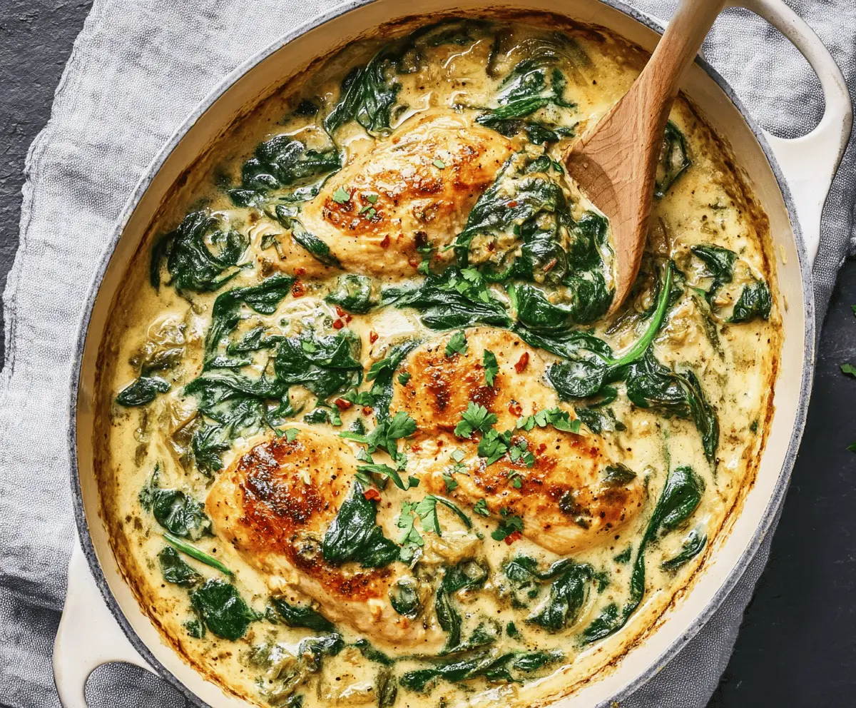 Creamy Chicken and Spinach Casserole