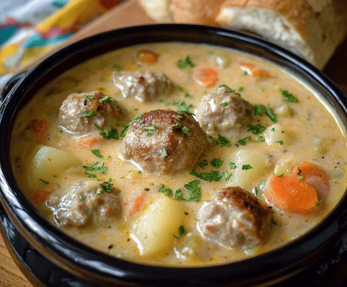 Creamy Meatball Soup
