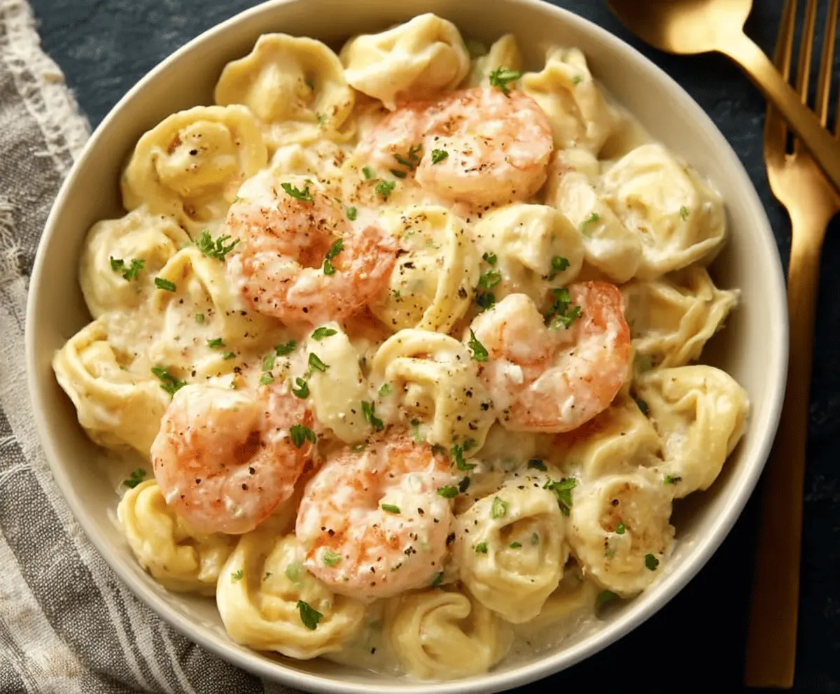 Creamy Shrimp Tortellini Alfredo
