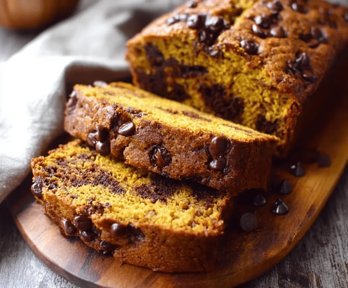 Decadent Pumpkin Bread with Chocolate Chips