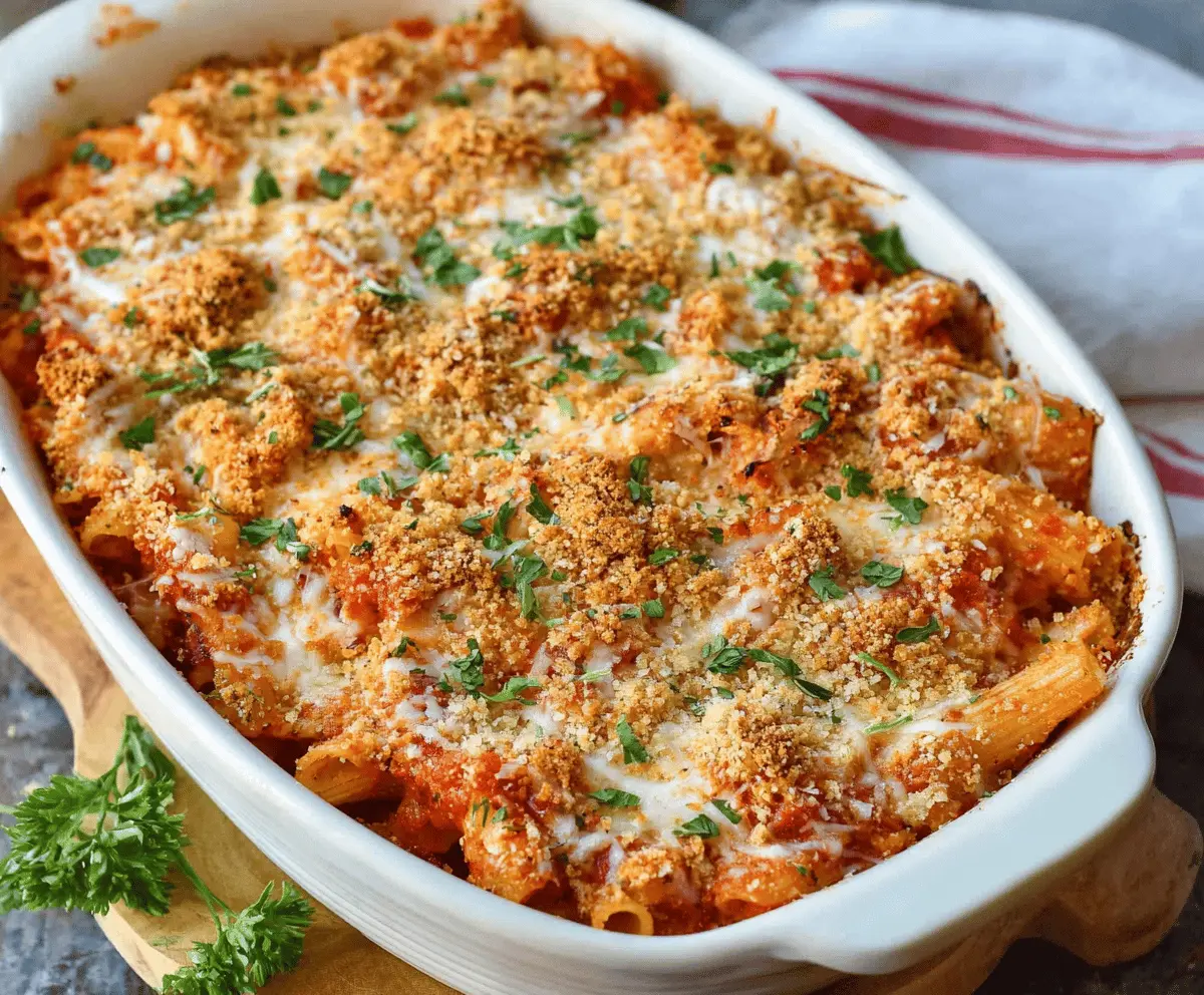 Easy Dump-and-Bake Chicken Parmesan Casserole Recipe