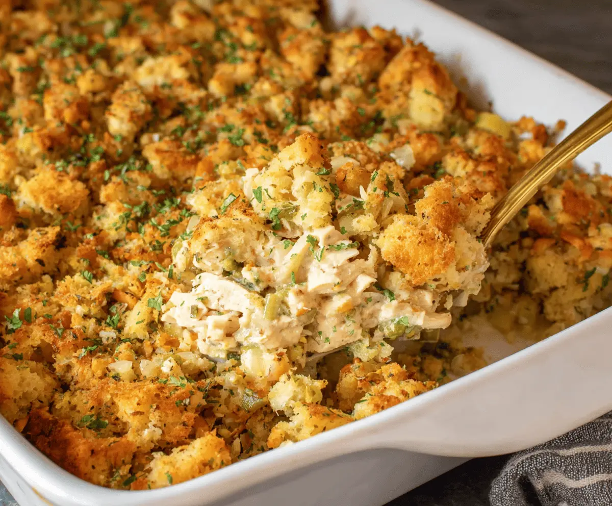 Easy Chicken and Stuffing Casserole Recipe – Quick Comfort Dinner