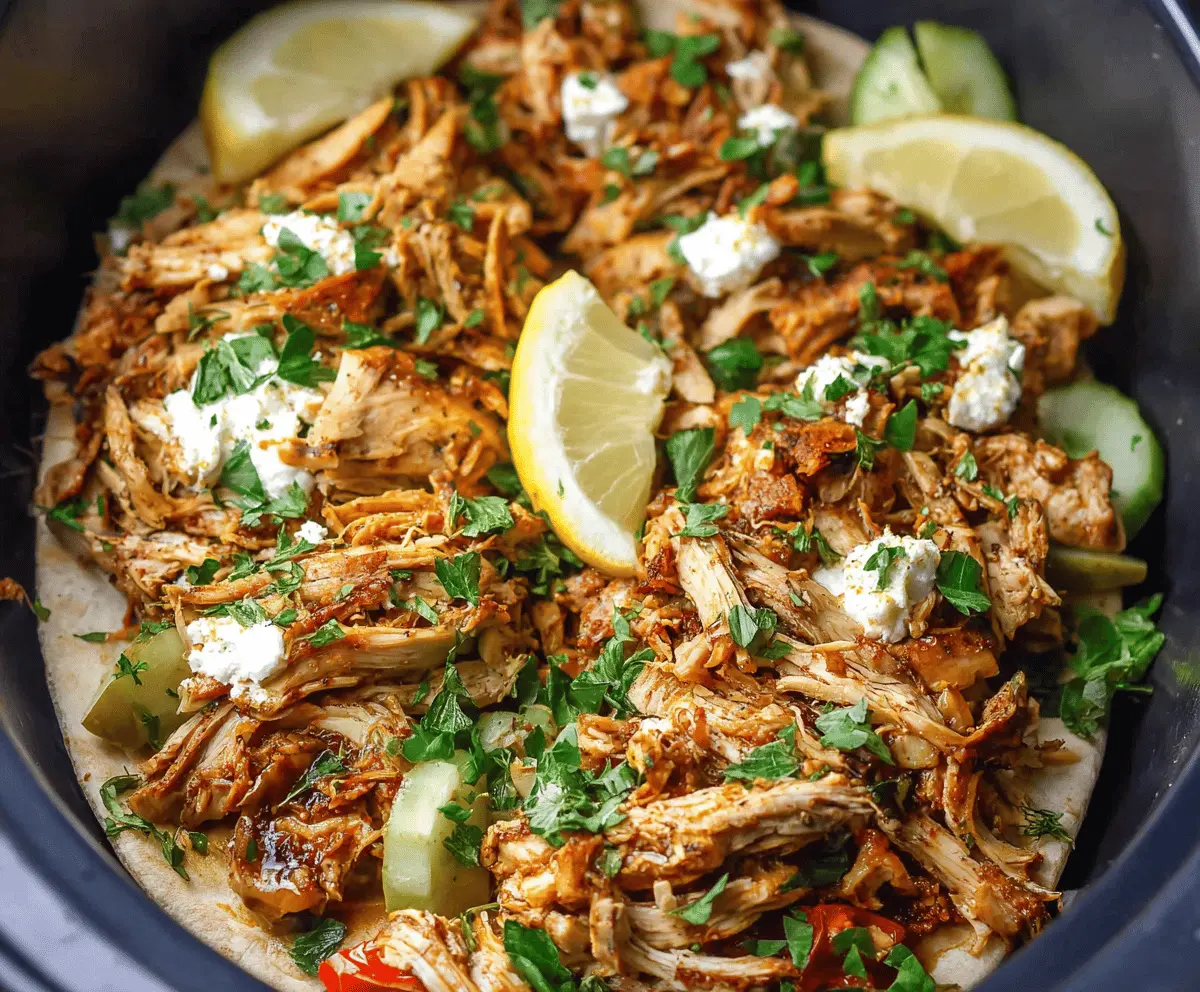 Easy Slow Cooker Chicken Shawarma Recipe – Flavorful & Tender Middle Eastern Meal