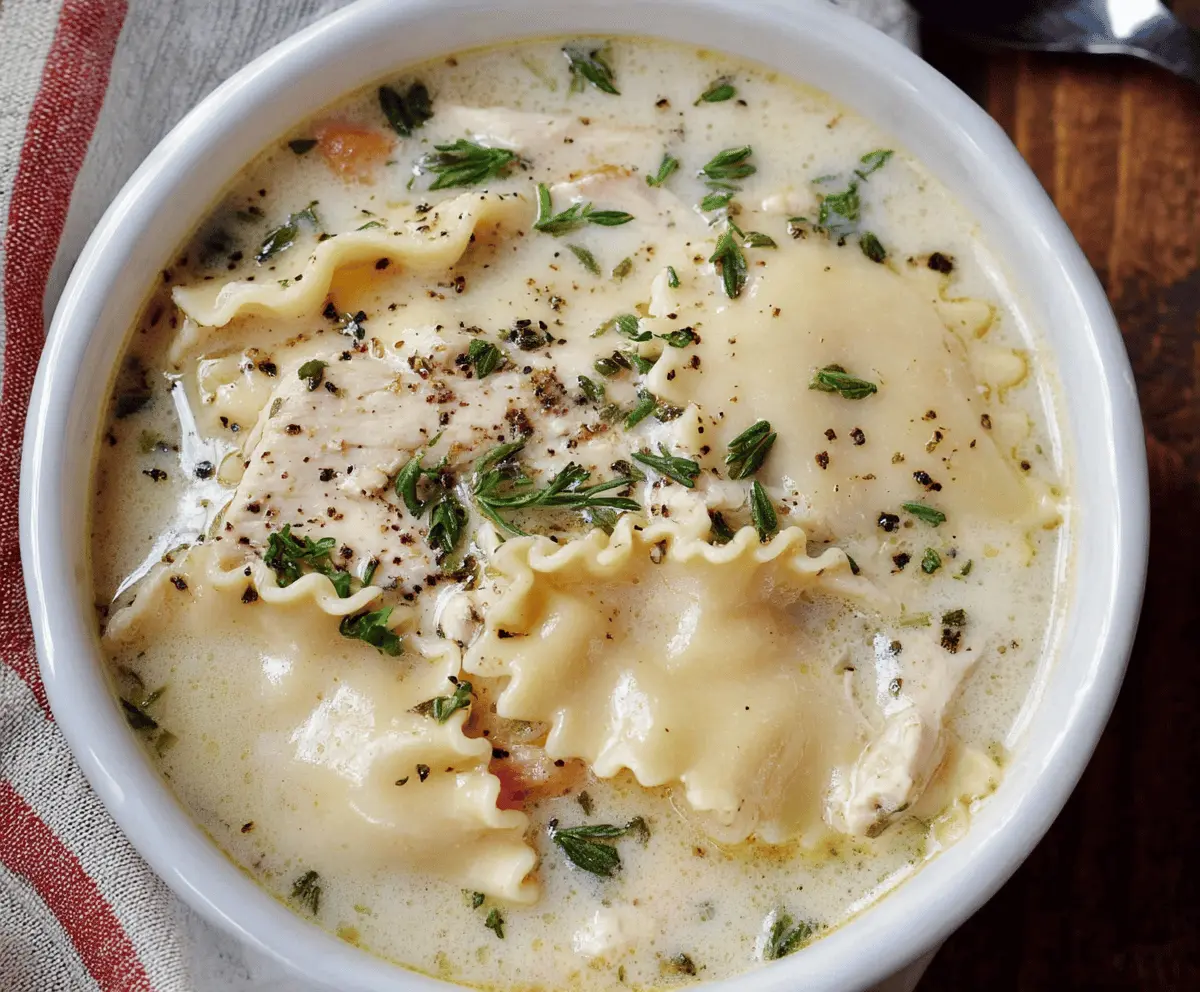Irresistible White Chicken Lasagna Soup – Easy Comfort Food Recipe