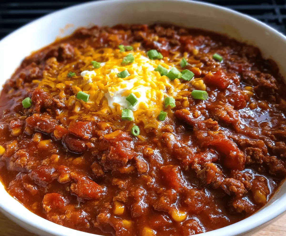 Easy Slow-Cooker Chili Recipe – Rich & Mouthwatering