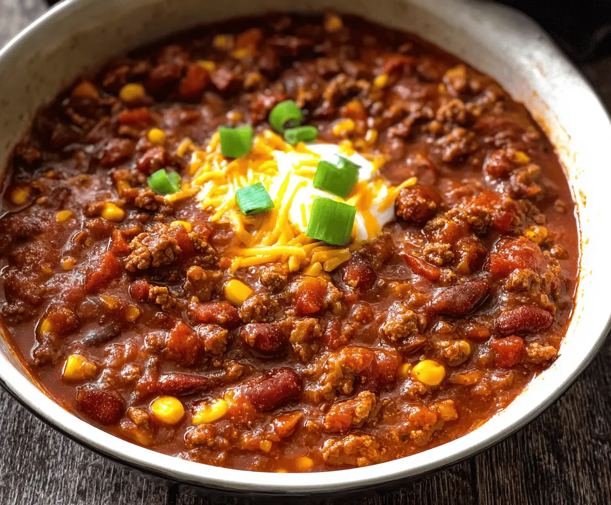 Easy Slow-Cooker Chili Recipe – Rich & Mouthwatering