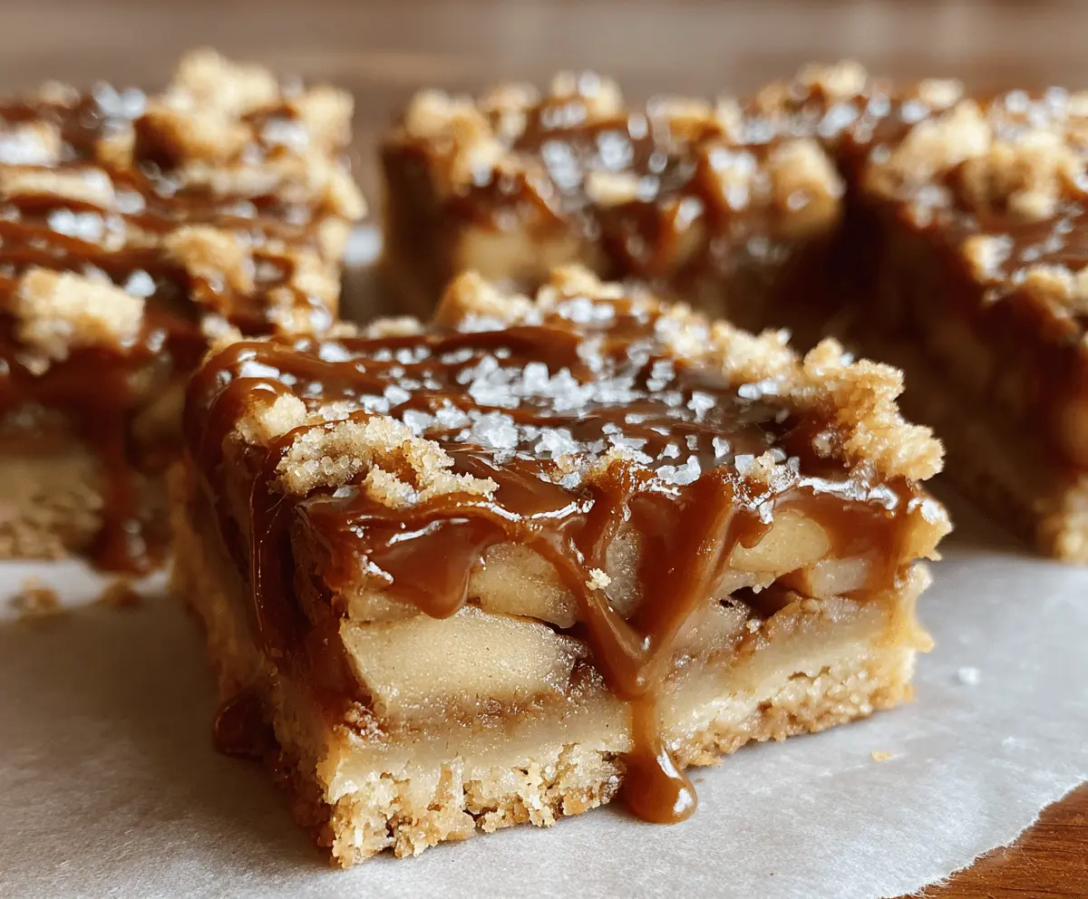 Salted Caramel Apple Bars