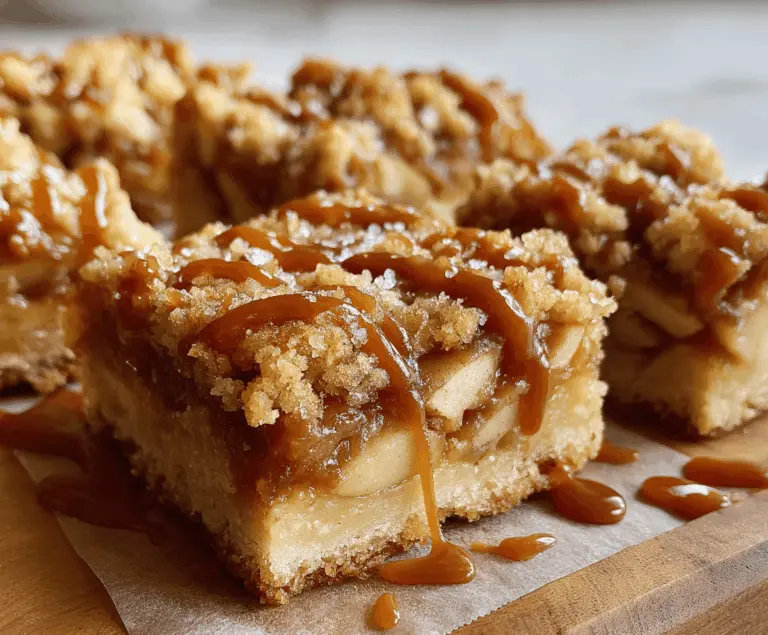 Salted Caramel Apple Bars