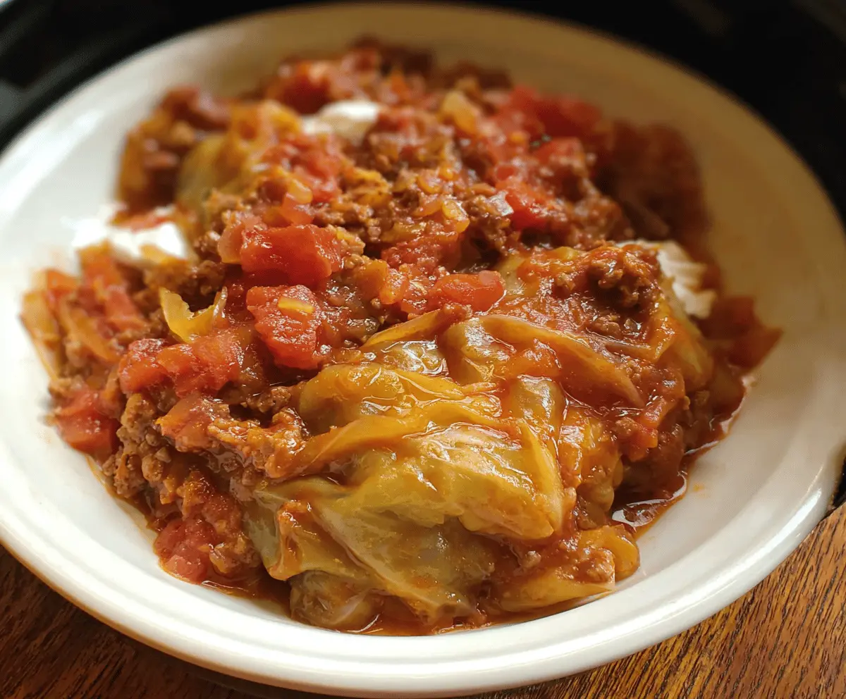 Easy Slow Cooker Unstuffed Cabbage Rolls Recipe for Comfort Food Lovers