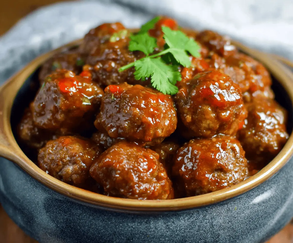 Sweet Chili Meatballs Crockpot