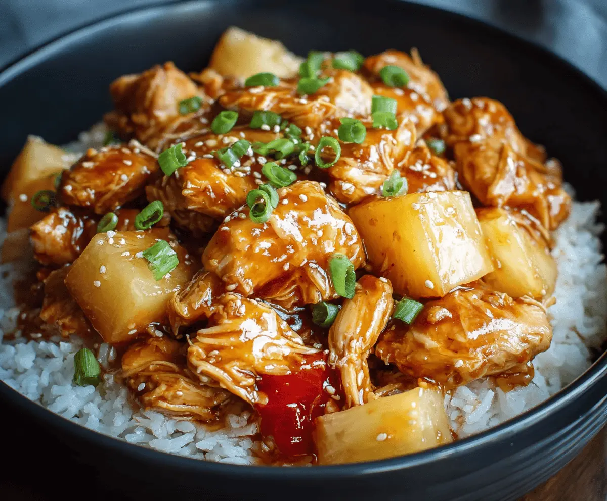 Easy Sweet Hawaiian Crockpot Chicken Recipe