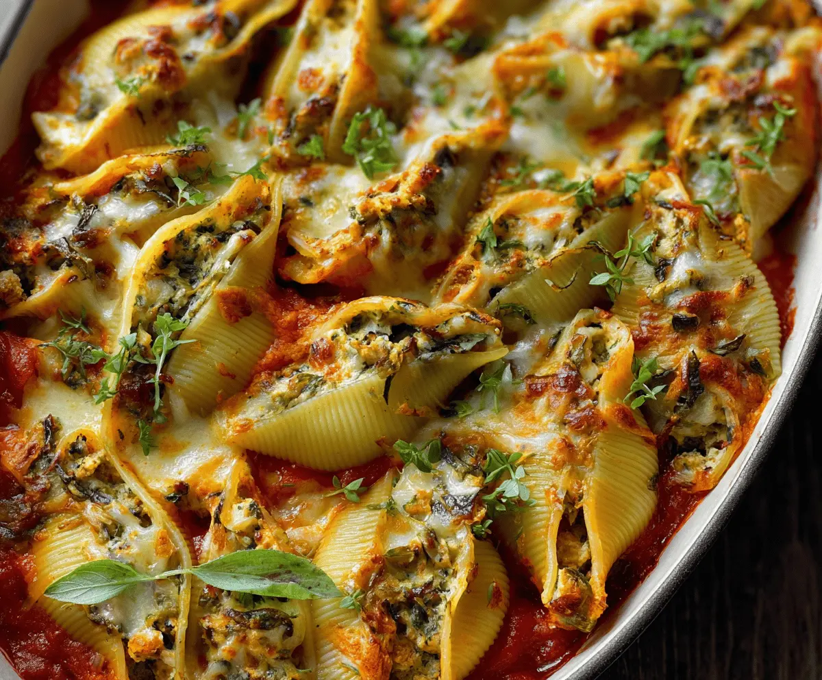 Vegan Pumpkin Ricotta Stuffed Shells
