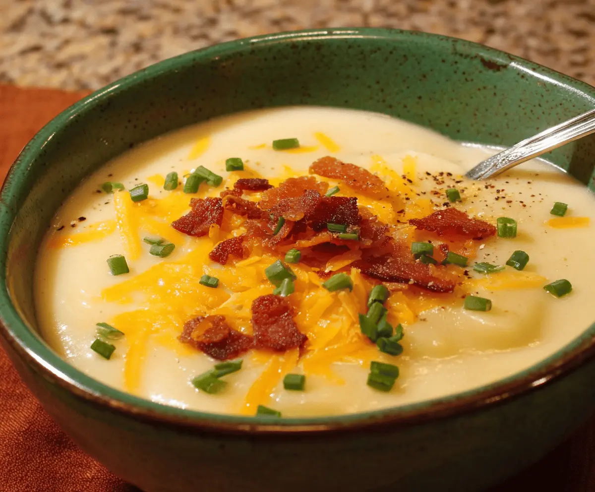 Creamy Baked Potato Soup Recipe – Easy & Comforting