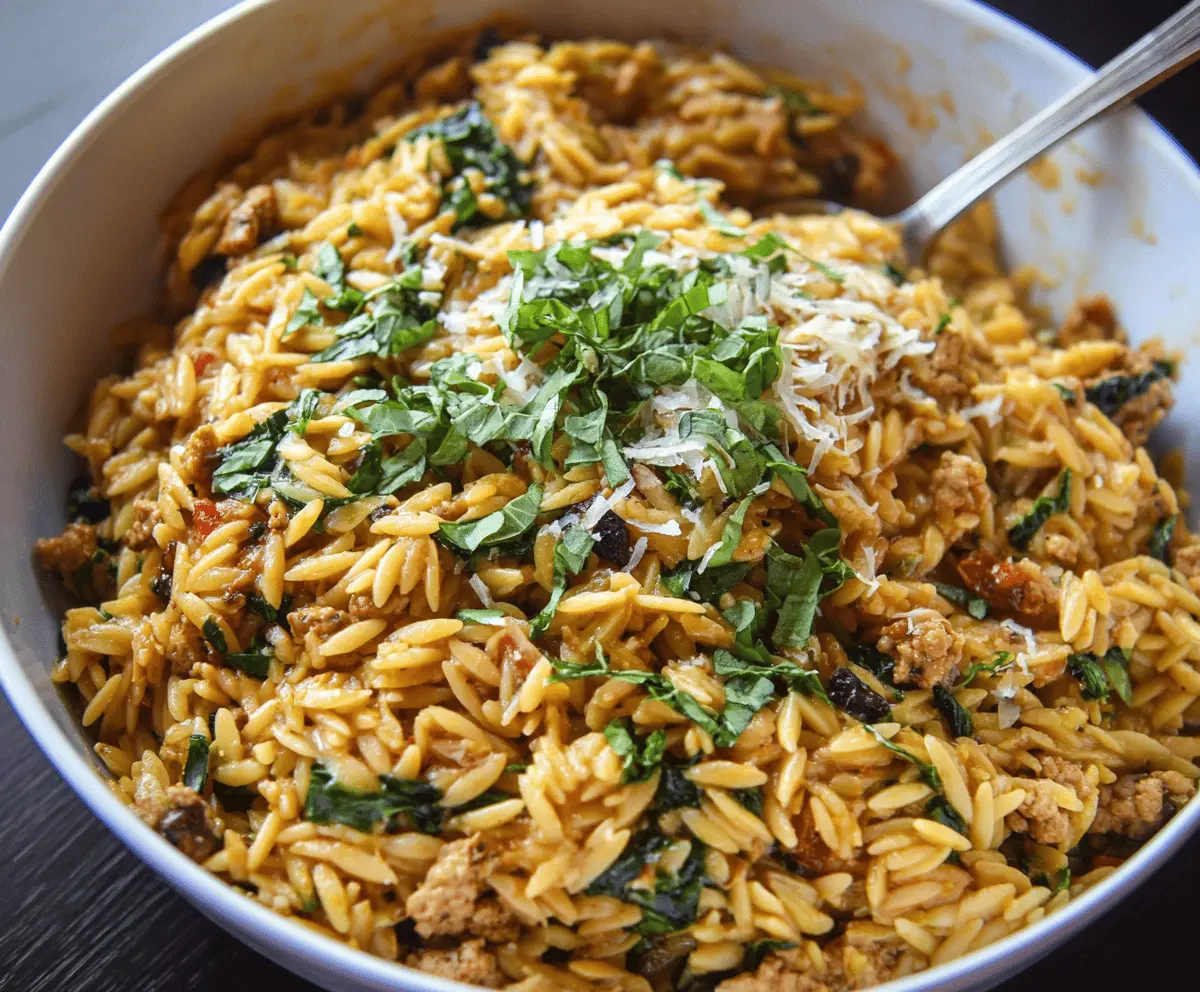 Easy and Delicious Ground Turkey Orzo Recipe