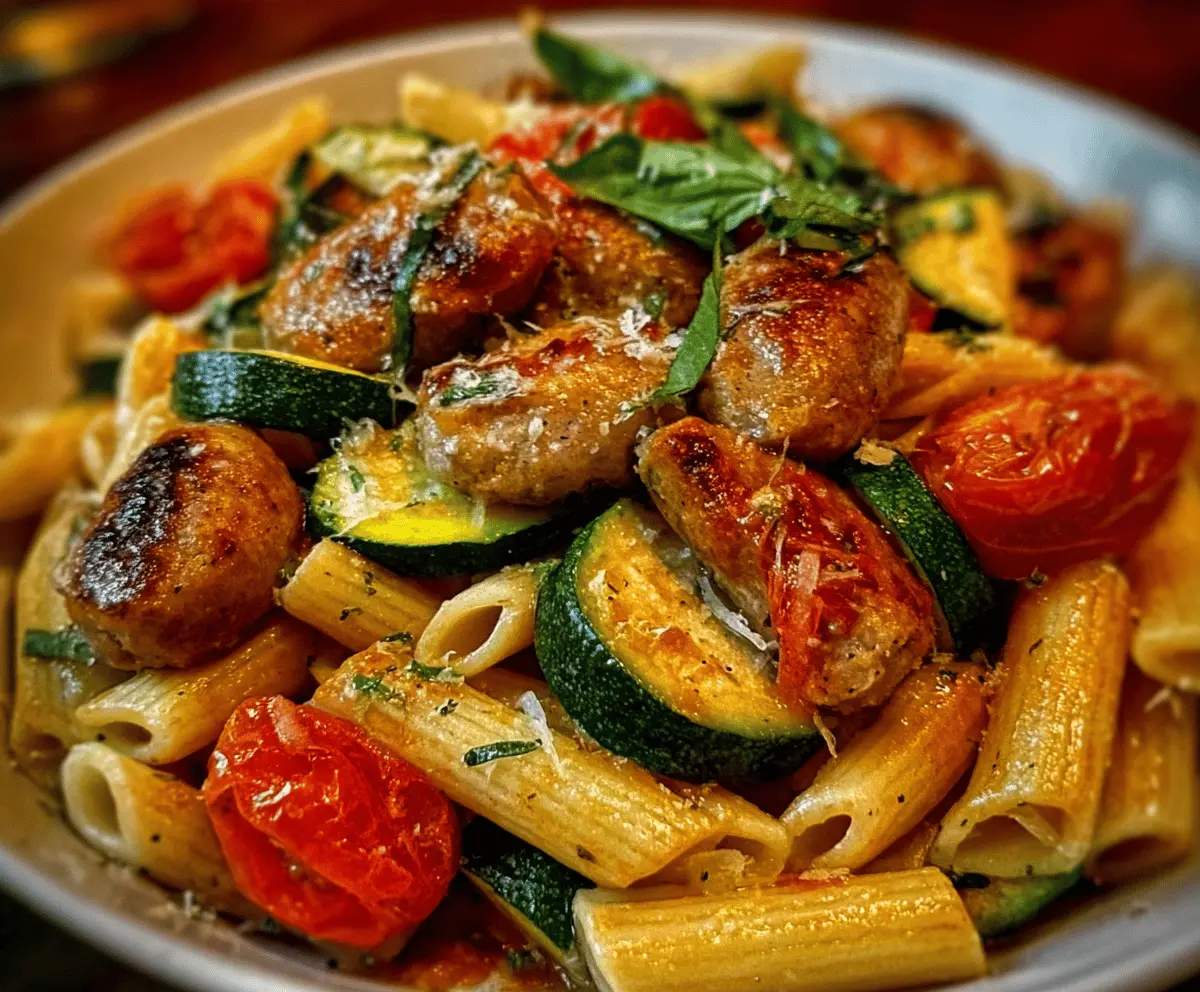 Easy Chicken Sausage Pasta with Veggies