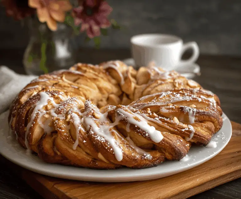 Cozy Apple Kringle with Vanilla Glaze