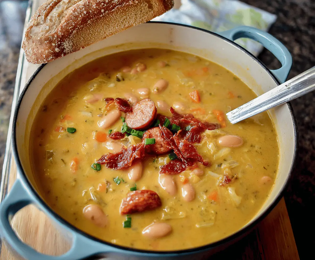 Easy Creamy Bean Soup with Sausage Recipe