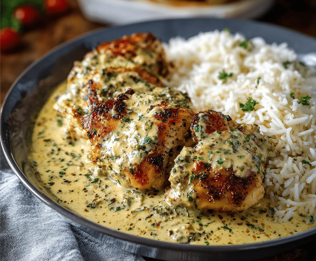 Creamy Herb Chicken with Basmati Rice – Easy One-Pan Comfort Meal