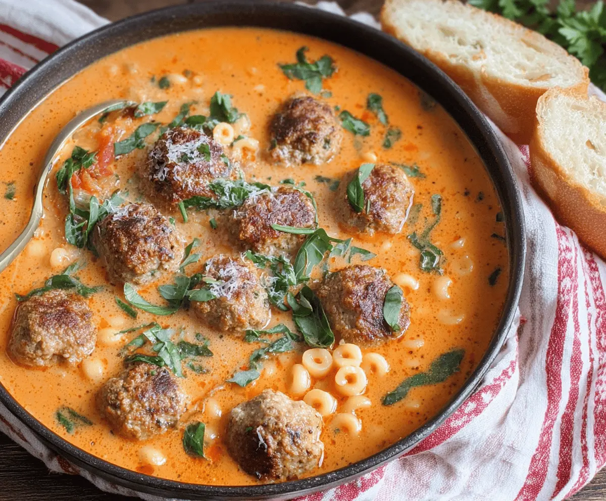 Creamy Italian Meatball Soup Recipe - Easy & Delicious Comfort Food