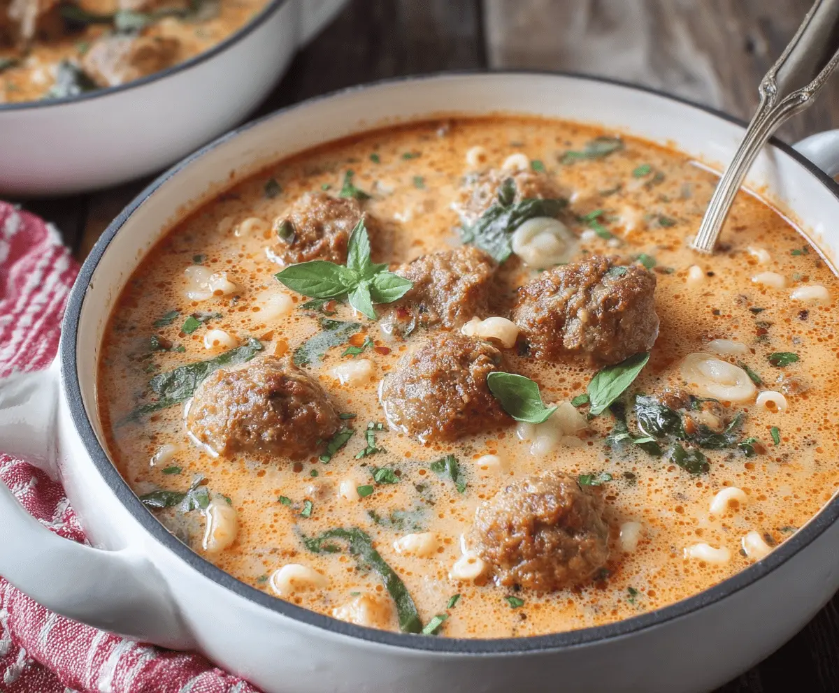 Creamy Italian Meatball Soup Recipe - Easy & Delicious Comfort Food