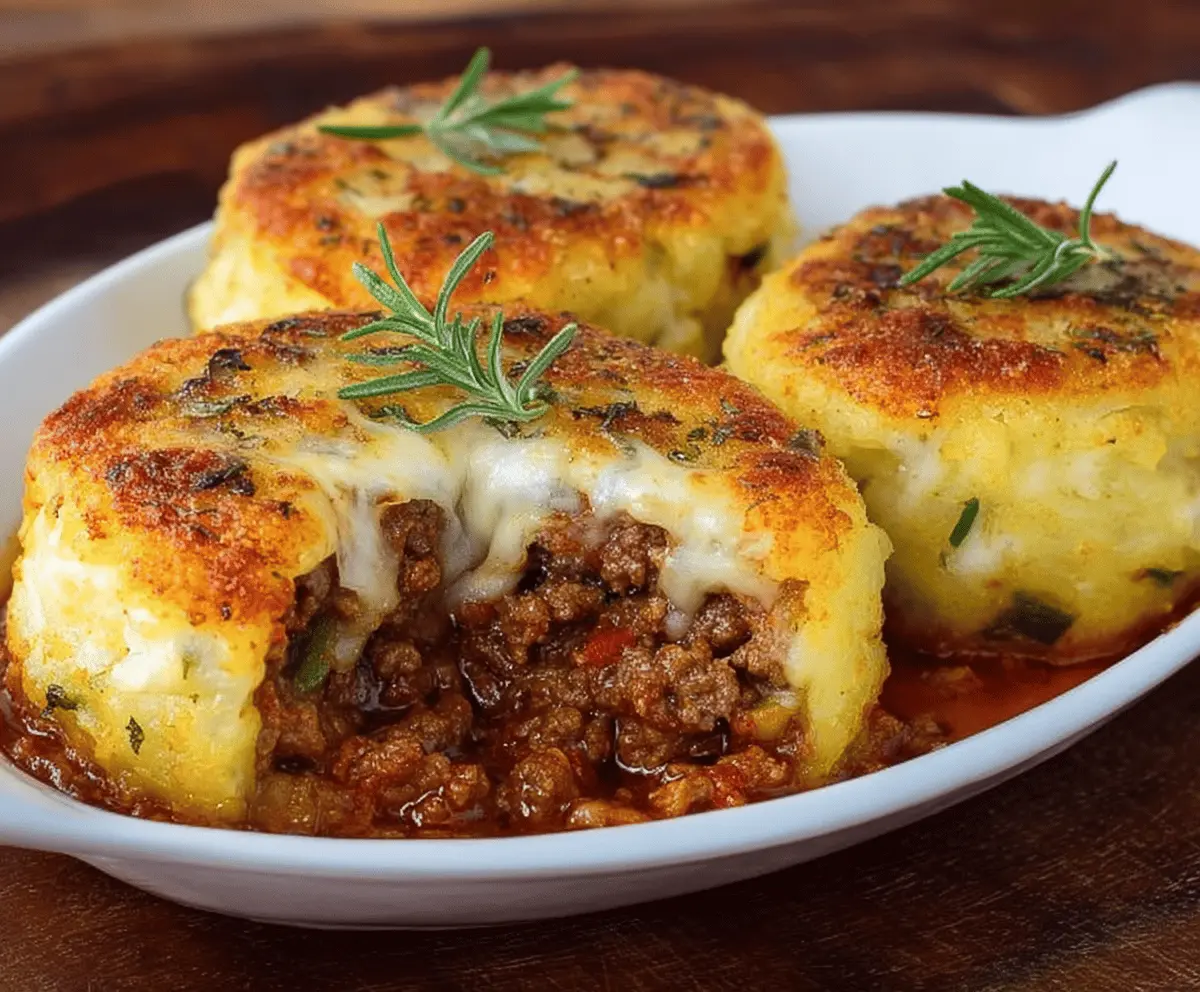 Crispy Cheesy Beef-Stuffed Mashed Potatoes Recipe