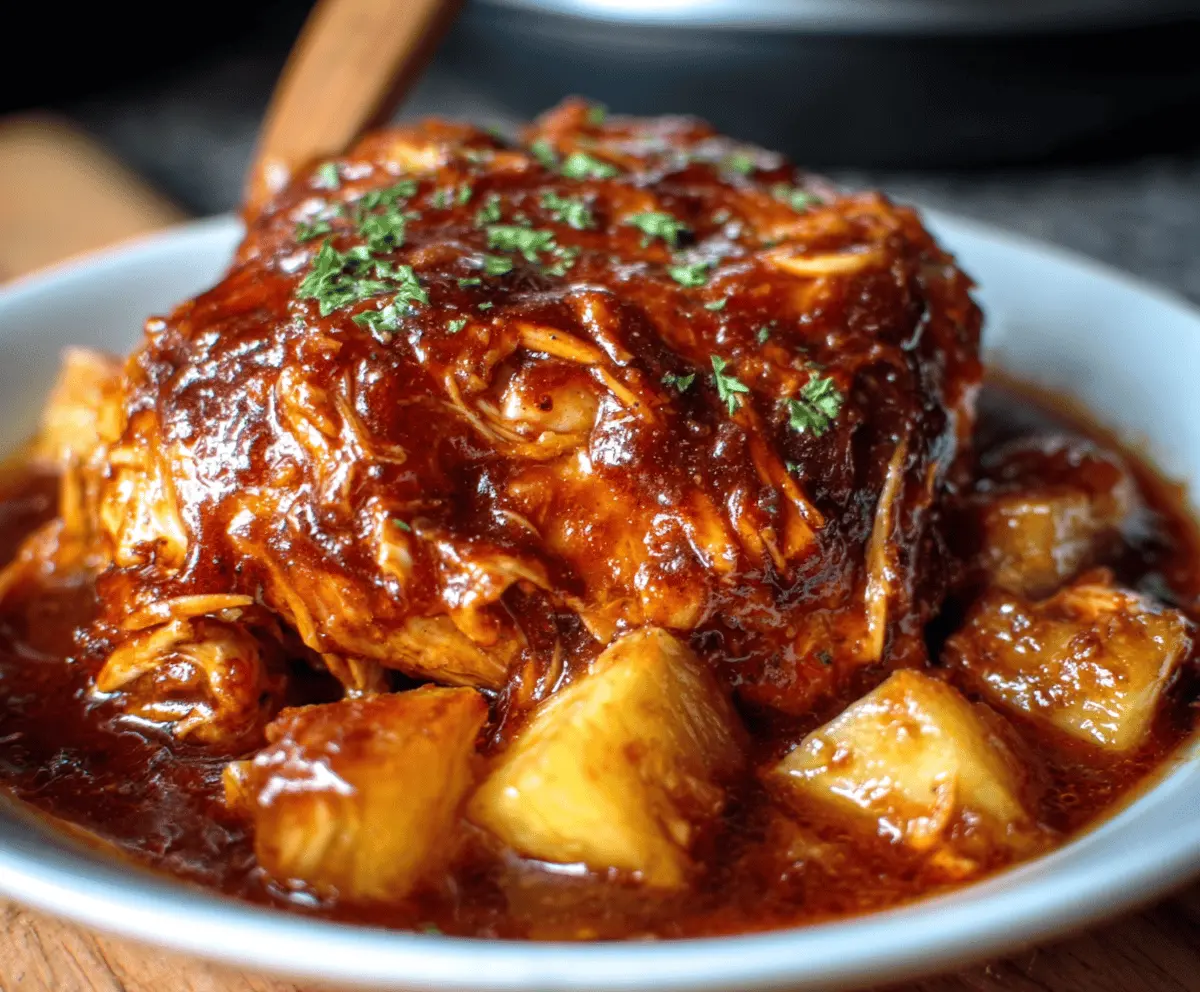 Easy Crockpot Pineapple BBQ Chicken Recipe