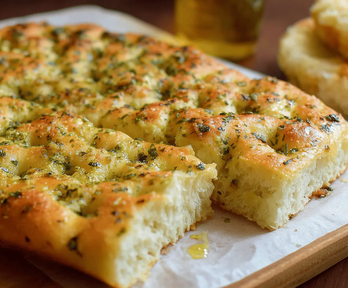 Garlic Parmesan Focaccia Bread Recipe