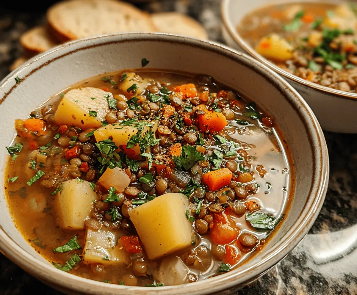 Hearty Lentil and Potato Soup Recipe – Easy Comfort Food