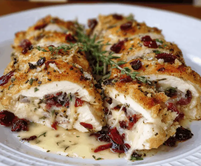 Impressive Cranberry Brie Stuffed Chicken