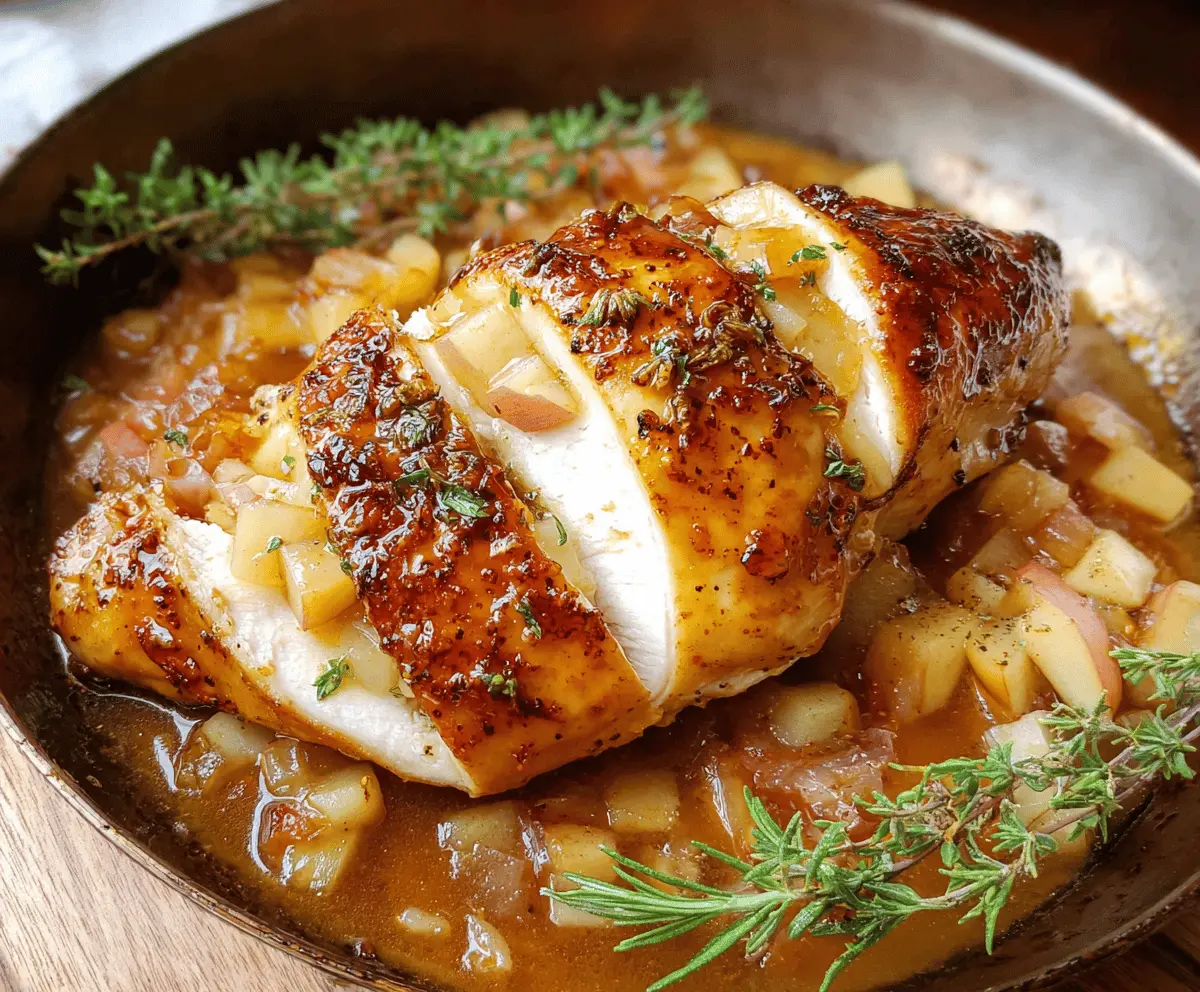 Maple Glazed Apple & Brie Stuffed Chicken Recipe