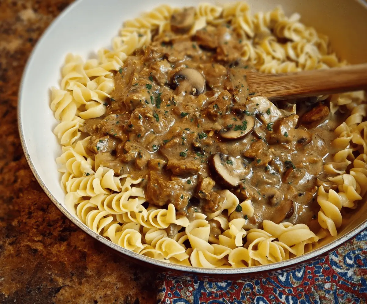 Easy Mushroom and Seitan Stroganoff Recipe for a Hearty Vegan Meal