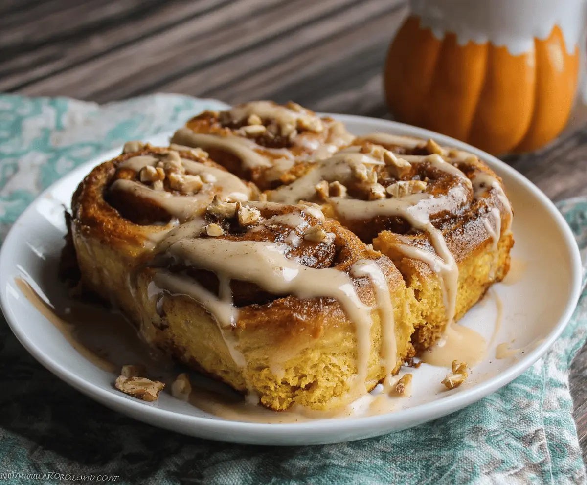 Delicious Pumpkin Cinnamon Rolls with Coffee Maple Frosting
