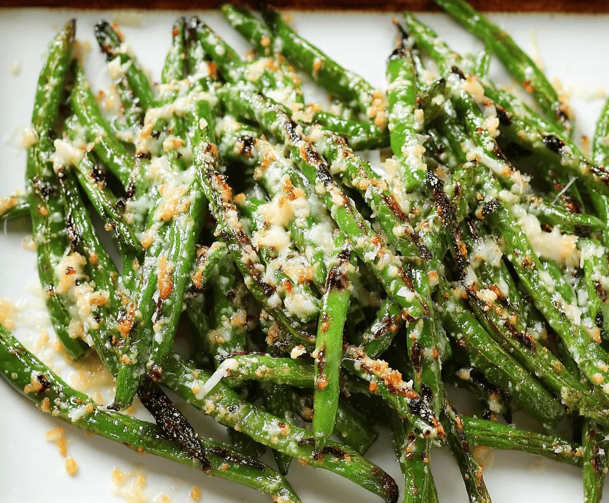 Easy Roasted Parmesan Green Beans