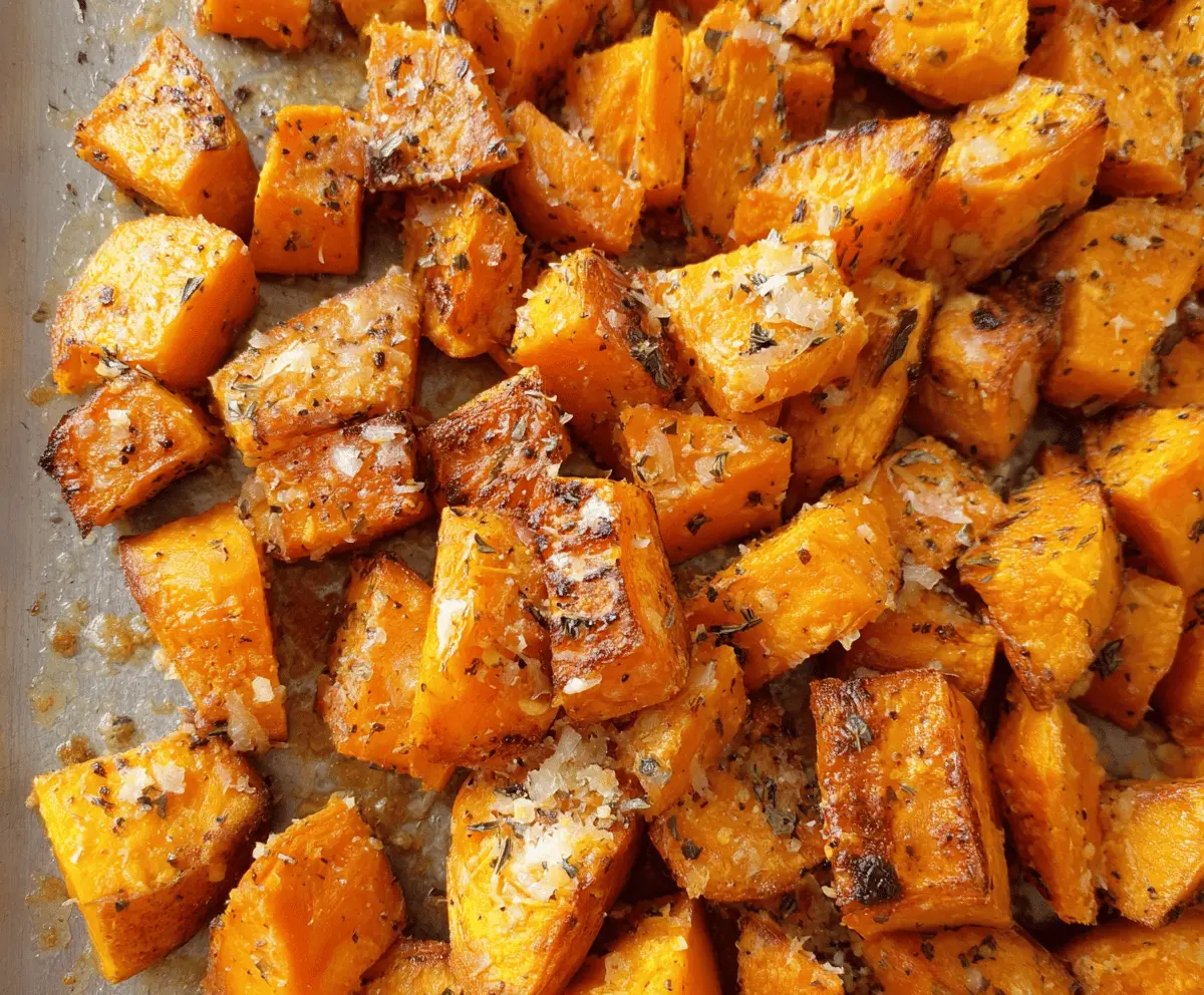 Garlic Parmesan Roasted Sweet Potatoes – Easy & Delicious Recipe