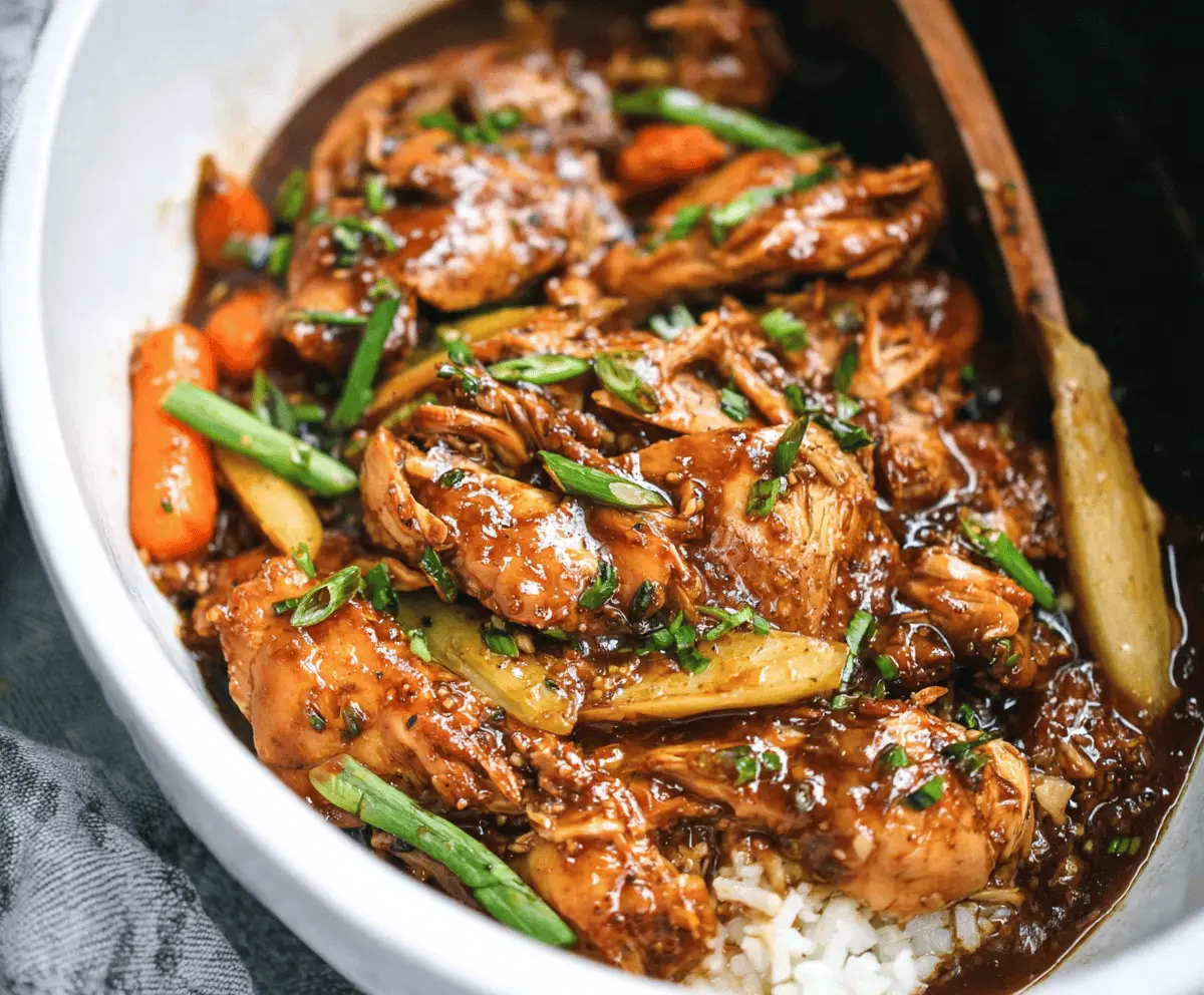 Easy Slow Cooker Honey Garlic Chicken and Veggies Recipe