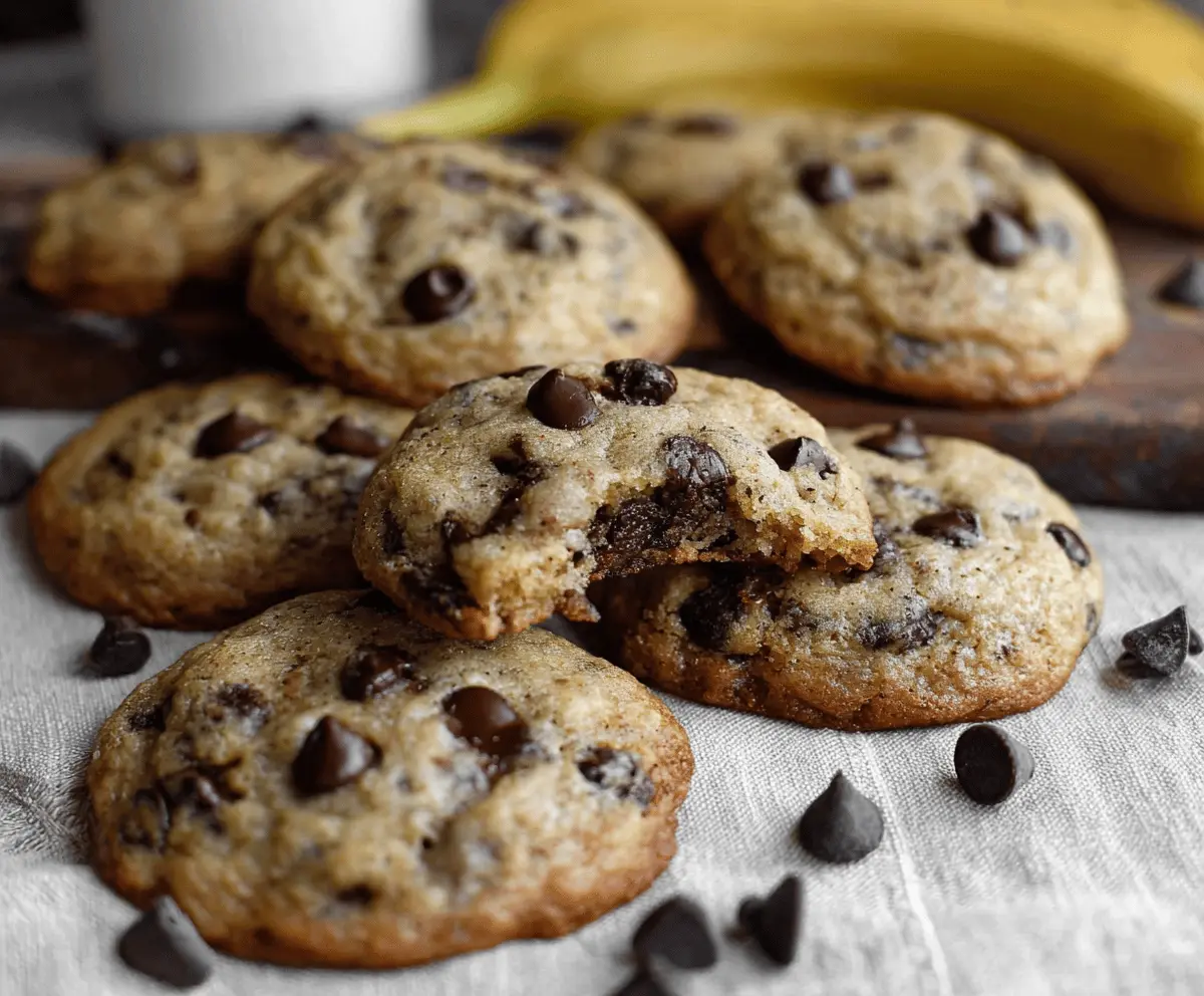 Soft Chewy Banana Chocolate Chip Cookies