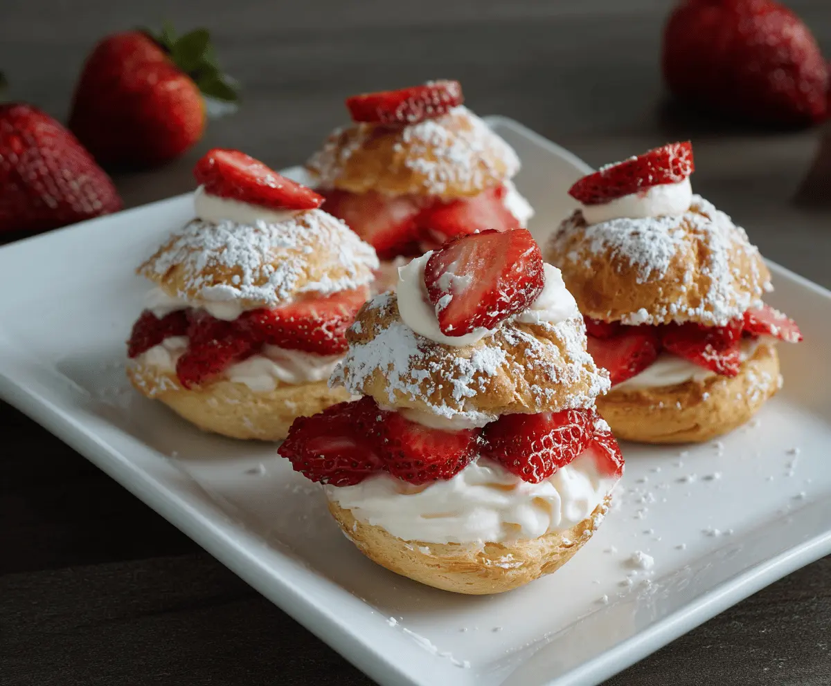 Easy Strawberry Cream Puffs Recipe
