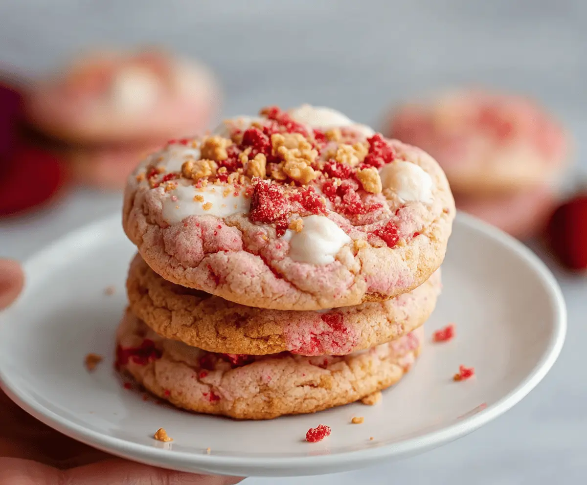 Easy Strawberry Crunch Cookies