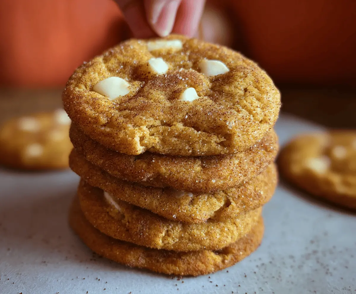 White Chocolate Pumpkin Snickerdoodles Recipe - Soft & Spiced Fall Cookies