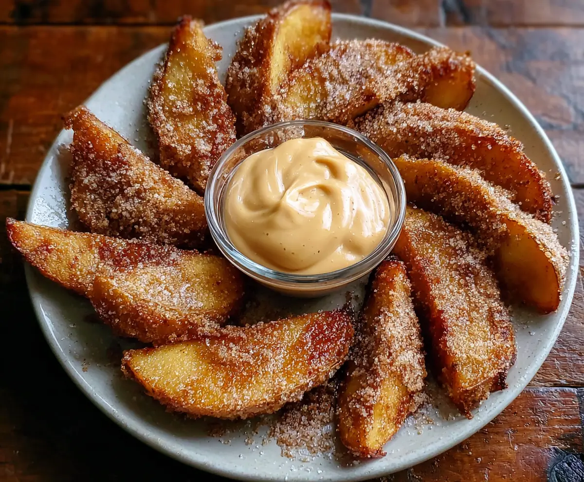 Crispy Air Fried Apple Wedges