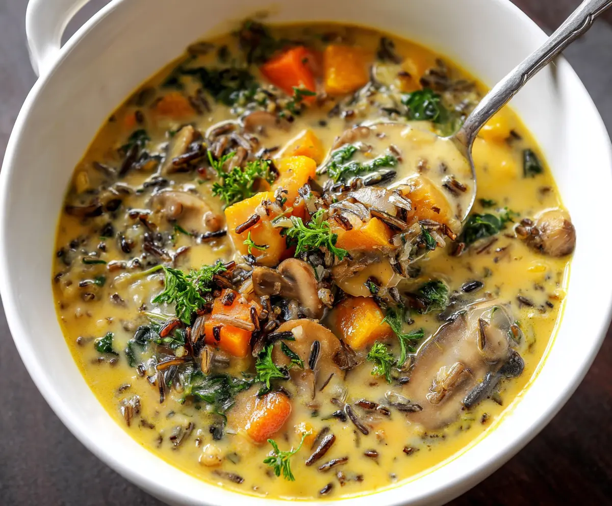 Cozy Autumn Wild Rice Soup
