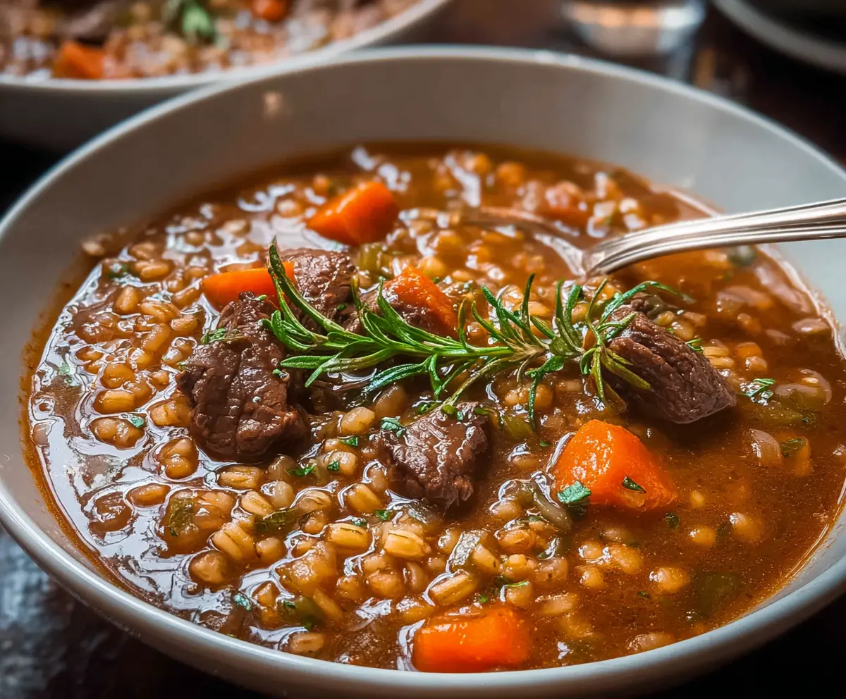 Hearty Beef Barley Soup Recipe