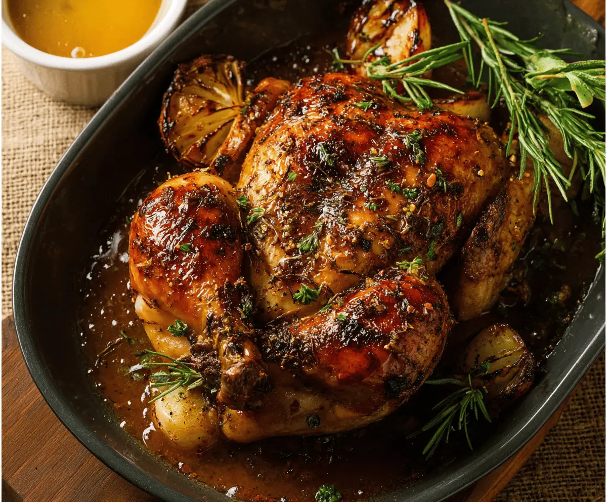 Easy Cider Maple Roasted Cornish Hen