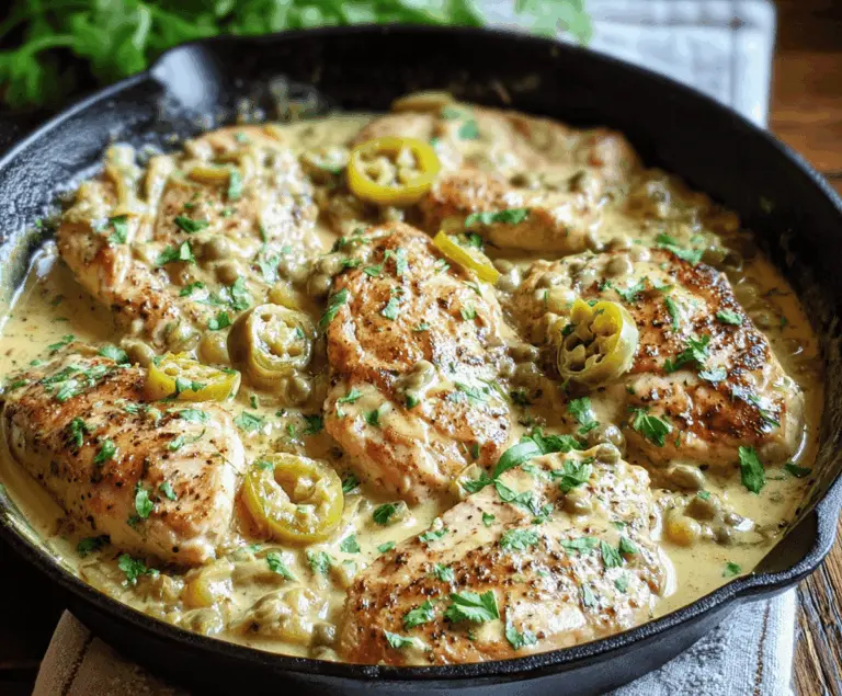 Creamy Pepperoncini Chicken Skillet