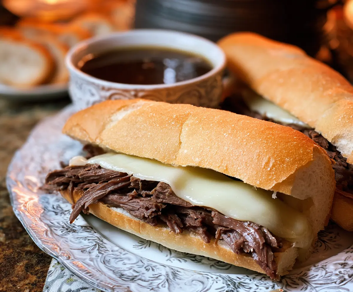 Easy Crock Pot French Dip Sandwiches